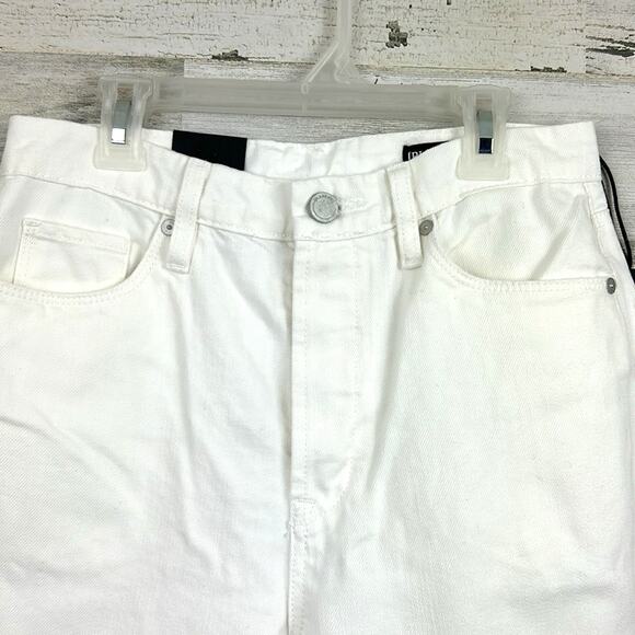 Blank NYC Women’s 27 The Baxter White Ribcage Straight Leg Zip Denim Jeans NEW - Picture 3 of 7